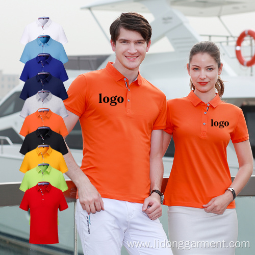 Solid Color Short Sleeve Polo T-shirt Unisex Wholesale